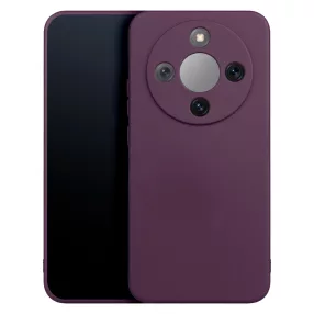   Honor Magic8 Lite 5G szilikon tok – kameravédős, matt sötét cseresznyeszínű hátlaptok velúr belsővel, Silicon