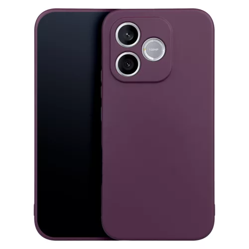 Honor 600 Lite 5G szilikon tok – kameravédős, matt sötét cseresznyeszínű hátlaptok velúr belsővel, Silicon
