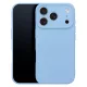 iPhone 18 Pro / 17 Pro szilikon tok – kameravédős, matt égszínkék hátlaptok velúr belsővel, Silicon