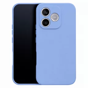   Honor 600 Lite 5G szilikon tok – kameravédős, matt égszínkék hátlaptok velúr belsővel, Silicon