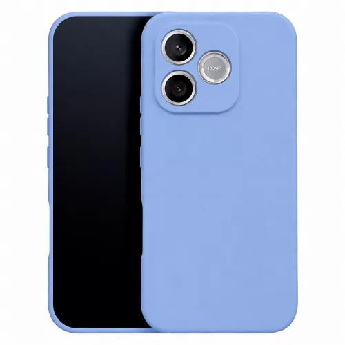 Honor 600 Lite 5G szilikon tok – kameravédős, matt égszínkék hátlaptok velúr belsővel, Silicon