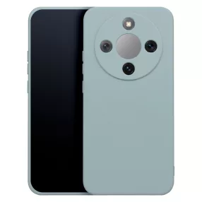  Honor Magic8 Lite 5G szilikon tok – kameravédős, matt ezüst hátlaptok velúr belsővel, Silicon