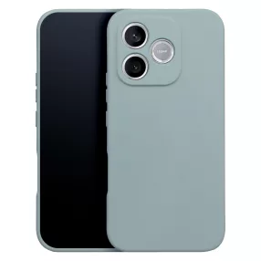   Honor 600 Lite 5G szilikon tok – kameravédős, matt ezüst hátlaptok velúr belsővel, Silicon