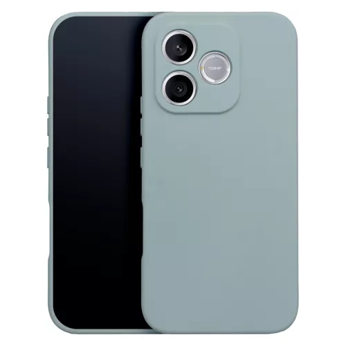 Honor 600 Lite 5G szilikon tok – kameravédős, matt ezüst hátlaptok velúr belsővel, Silicon