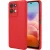 Xiaomi Redmi 17 4G / Redmi 17 5G szilikon tok – kameravédős, matt piros hátlaptok velúr belsővel, Silicon