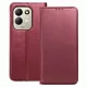 Xiaomi Redmi 17 4G / Redmi 17 5G könyvtok, fliptok, telefon tok, mágneszáras, bankkártyatartós, bordó, Smart Magnetic