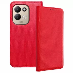   Xiaomi Redmi 17 4G / Redmi 17 5G könyvtok, fliptok, telefon tok, mágneszáras, bankkártyatartós, piros