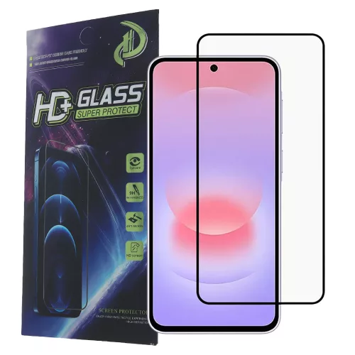 Samsung Galaxy A27 5G üvegfólia – 9D teljes képernyős, fekete keretes, 9H edzett