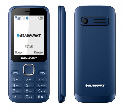 Blaupunkt FM03i mobiltelefon, dual sim, kék, kártyafüggetlen, magyar menüs