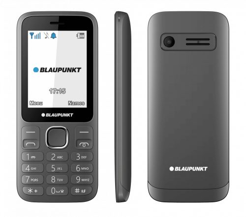 Blaupunkt FM03i mobiltelefon, dual sim, szürke, kártyafüggetlen, magyar menüs