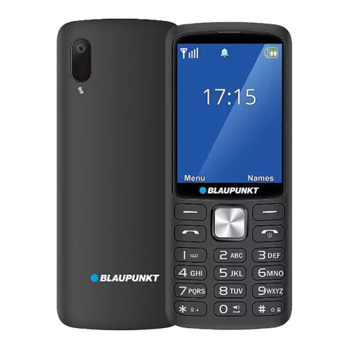 Blaupunkt V25 4G mobiltelefon, Dual SIM, USB-C, magyar menü, kártyafüggetlen – fekete