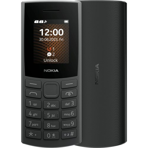 Nokia 105 4G (2023) mobiltelefon, dual sim, sötétszürke, kártyafüggetlen, magyar menüs