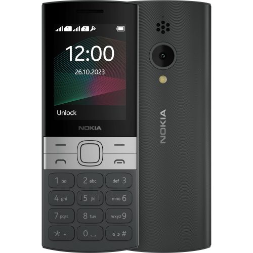 Nokia 150 (2023) mobiltelefon, dual sim, fekete, kártyafüggetlen, magyar menüs