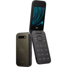   HMD (Nokia) 2660 Flip 4G mobiltelefon, Dual SIM, összecsukható, USB-C, magyar menü, kártyafüggetlen – fekete