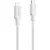 USB-C - Lightning kábel 1m 3A gyorstöltő töltőkábel fehér szilikon, Proove