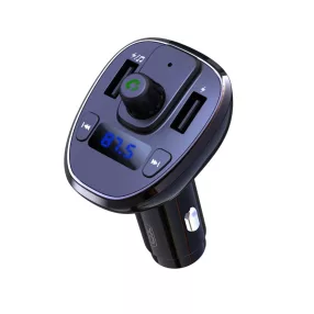   FM transmitter, bluetooth, 2USB port, LED kijelző, 3A, fekete, XO BCC05