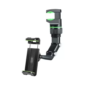   Autós mobiltelefon tartó, visszapillantó tükerre helyezhető, 360 fokban forgatható, fekete, XO C107