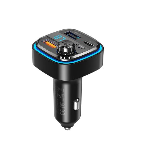 FM transmitter, bluetooth, USB-C port, 3.1A, fekete, XO BCC08