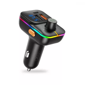   FM transmitter Bluetooth autós töltő kihangosító USB-C + 2x USB-A MP3 lejátszó, LED kijelző, XO BCC09