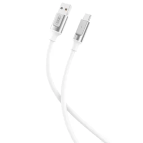   USB-C (Type-C) adatkábel, töltőkábel, USB-USB-C, fehér, 6A 1m, XO NB251