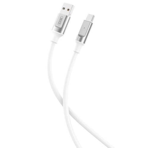 USB-C (Type-C) adatkábel, töltőkábel, USB-USB-C, fehér, 6A 1m, XO NB251