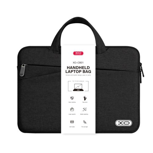 Macbook / laptop táska, 13 colos méret, fekete, XO CB01