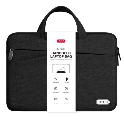 Macbook / laptop táska, 14 colos méret, fekete, XO CB01