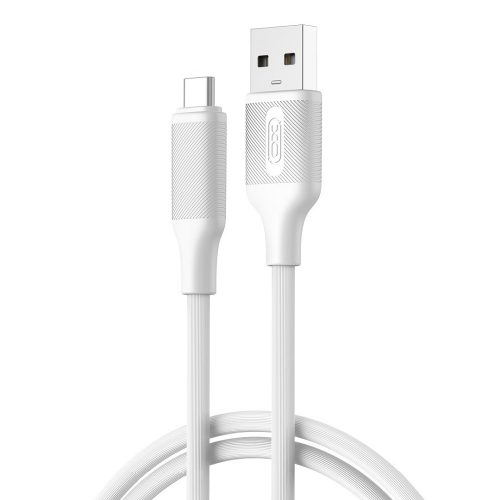 USB-C (Type-C) adatkábel, töltőkábel, USB-USB-C, fehér, 3A 1m, XO NB265