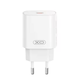   Hálózati töltőfej, adapter, USB-C port, gyorstöltő, PD 3A 25W, fehér, XO CE25
