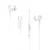 USB-C vezetékes fülhallgató mikrofonnal Type-C headset telefonhoz fehér XO-EP81