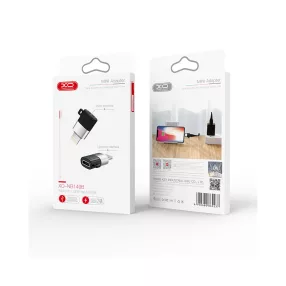   Adapter, átalakító, OTG, micro usb -> iPhone 8pin, lightning, fekete, XO NB149B