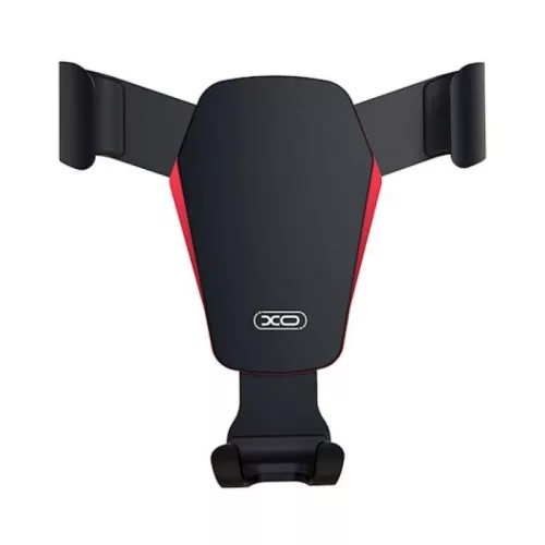 Autós mobiltelefon tartó, szellőzőnyílásra helyezhető, gravitációs, fekete, XO-C61