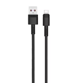   USB-C (Type-C) adatkábel, töltőkábel, USB-USB-C, fekete, 5A 1m, XO NB-Q166