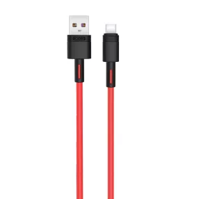   USB-C (Type-C) adatkábel, töltőkábel, USB-USB-C, piros, 5A 1m, XO NB-Q166