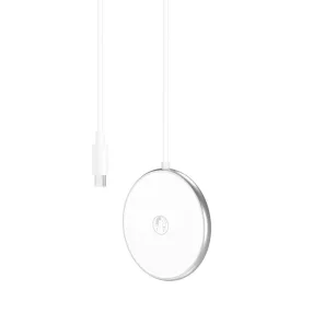   Vezeték nélküli töltőpad, mágneses, gyors töltő, fehér, USB-C (Type-C) csatlakozóval, 15W, XO CX008