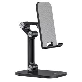   Asztali telefon- és tablettartó állvány 4,7–13 col, összecsukható, állítható, fekete, Hoco PH34