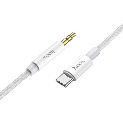 Audio kábel, aux kábel, Type-C - jack 3,5mm, fehér, Hoco UPA19