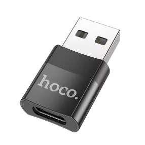   Adapter, átalakító, OTG, Type-C -> USB, fekete, Hoco UA17