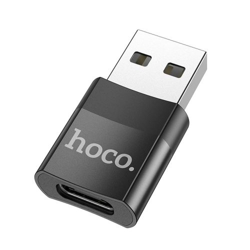 Adapter, átalakító, OTG, Type-C -> USB, fekete, Hoco UA17
