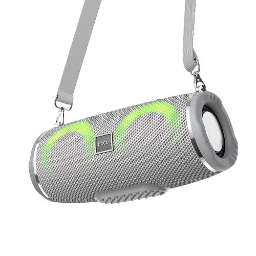 Hoco bluetooth hangszóró, vezeték nélküli hangszóró, 10W, szürke, RGB led világítással, Hoco HC12