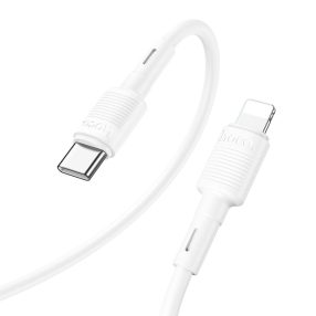   iPhone adatkábel, töltőkábel, iPhone 8pin, lightning - USB-C, fehér, 20W 1m, Hoco X83