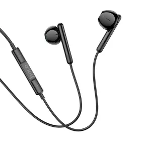   USB-C vezetékes fülhallgató mikrofonnal Type-C headset telefonhoz fekete Hoco M93