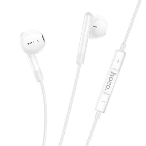   USB-C vezetékes fülhallgató mikrofonnal Type-C headset telefonhoz fehér Hoco M93
