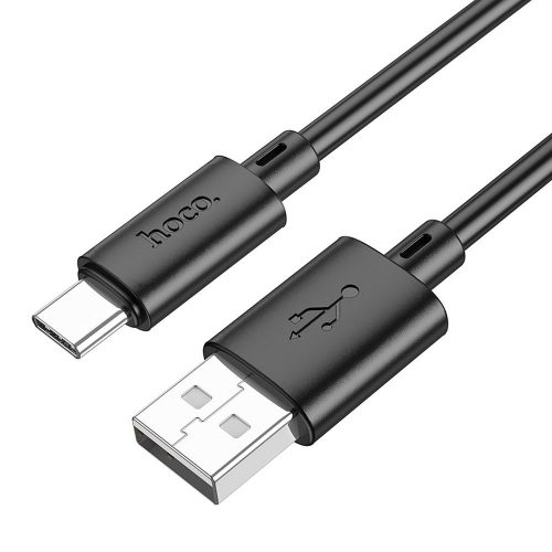 USB-C adatkábel, töltőkábel, USB-A-USB-C (USB Type-C), fekete, 3A 1m, Hoco X88