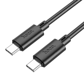   USB-C adatkábel, töltőkábel, USB-C-USB-C (USB Type-C), fekete, 60W 1m, Hoco X88
