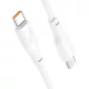 USB-C adatkábel, töltőkábel, USB-C-USB-C (USB Type-C), fehér, 100W 5A 1m, Hoco X93
