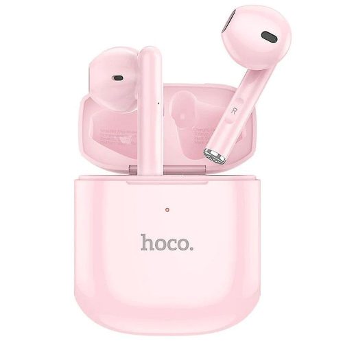 Vezeték nélküli fülhallgató, stereo bluetooth headset töltőtokkal, rózsaszín, Hoco EW19 Plus