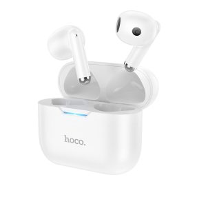   Vezeték nélküli fülhallgató, stereo bluetooth headset töltőtokkal, fehér, Hoco EW34