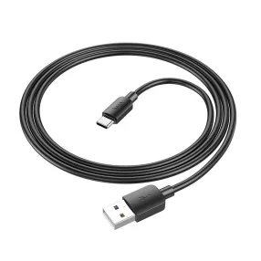   USB-C adatkábel, töltőkábel, USB-A - USB-C (USB Type-C), fekete, 27W 3A 1m, Hoco X96