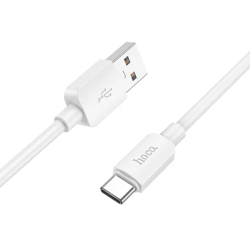 USB-C adatkábel, töltőkábel, USB-A-USB-C (USB Type-C), fehér, 27W 3A 1m, Hoco X96